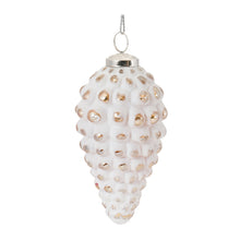 Load image into Gallery viewer, White Washed Glass Ornament (Set of 6)