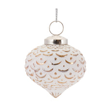 Load image into Gallery viewer, White Washed Glass Ornament (Set of 6)