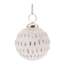Load image into Gallery viewer, White Washed Glass Ornament (Set of 6)