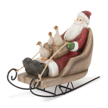 Load image into Gallery viewer, Farmhouse Santa on Sled Figurine (Set of 2)