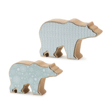Load image into Gallery viewer, Wood Polar Bear Decor (Set of 2)