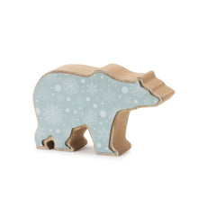 Load image into Gallery viewer, Wood Polar Bear Decor (Set of 2)