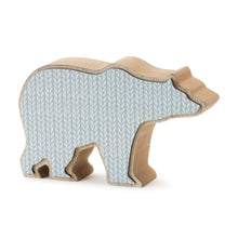 Load image into Gallery viewer, Wood Polar Bear Decor (Set of 2)