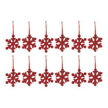 Load image into Gallery viewer, Fir Wood Snowflake Ornament (Set of 12)