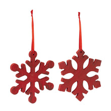 Load image into Gallery viewer, Fir Wood Snowflake Ornament (Set of 12)