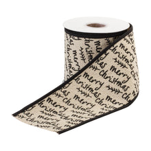 Load image into Gallery viewer, Wired Cotton Ribbon 4" x 5 yds.