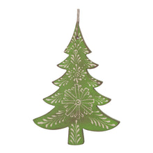 Load image into Gallery viewer, Wood Pine Tree Ornament (Set of 6)