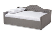 Load image into Gallery viewer, Baxton Studio Eliza Modern and Contemporary Grey Fabric Upholstered Queen Size Daybed