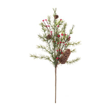 Load image into Gallery viewer, Pine w/Berry & Cone Spray (Set of 6)
