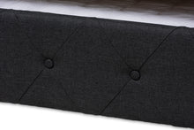 Load image into Gallery viewer, Baxton Studio Alena Modern and Contemporary Dark Grey Fabric Upholstered Full Size Daybed with Trundle