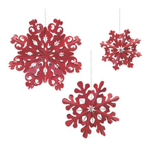 Load image into Gallery viewer, Paper Snowflake Ornament (Set of 6)