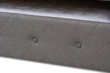Load image into Gallery viewer, Baxton Studio Alena Modern and Contemporary Grey Fabric Upholstered Full Size Daybed with Trundle