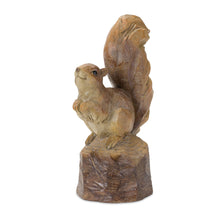 Load image into Gallery viewer, Perched Squirrel on Tree Stump Figurine (Set of 2)