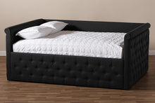 Load image into Gallery viewer, Baxton Studio Amaya Modern and Contemporary Dark Grey Fabric Upholstered Queen Size Daybed