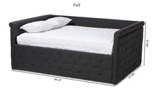 Load image into Gallery viewer, Baxton Studio Amaya Modern and Contemporary Dark Grey Fabric Upholstered Queen Size Daybed