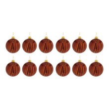 Load image into Gallery viewer, Amber Glass Ball Ornament (Set of 12)