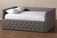Load image into Gallery viewer, Baxton Studio Amaya Modern and Contemporary Grey Fabric Upholstered Full Size Daybed