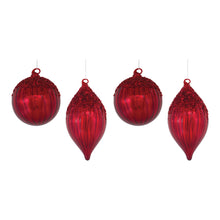 Load image into Gallery viewer, Sequined Glass Ornament (Set of 4)