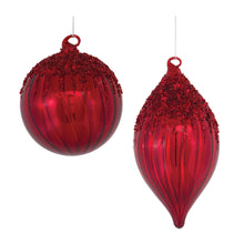 Load image into Gallery viewer, Sequined Glass Ornament (Set of 4)