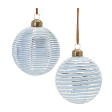 Load image into Gallery viewer, Ribbed Glass Ornament (Set of 12)