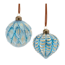 Load image into Gallery viewer, Frosted Scallop Glass Ornament (Set of 12)