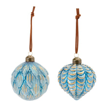 Load image into Gallery viewer, Frosted Scallop Glass Ornament (Set of 12)