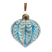 Load image into Gallery viewer, Frosted Scallop Glass Ornament (Set of 12)