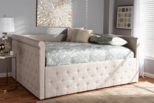 Load image into Gallery viewer, Baxton Studio Amaya Modern and Contemporary Light Beige Fabric Upholstered Queen Size Daybed