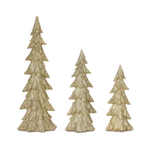 Load image into Gallery viewer, Rustic Gold Pine Tree (Set of 3)