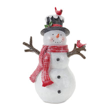 Load image into Gallery viewer, Snowman with Cardinal Birds Figurine (Set of 2)
