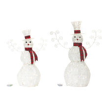 Load image into Gallery viewer, LED Lighted Snowman DŽcor (Set of 2)