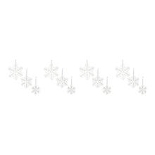 Load image into Gallery viewer, Glittered Wire Snowflake Ornament (Set of 12)