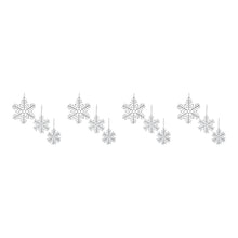 Load image into Gallery viewer, Glittered Wire Snowflake Ornament (Set of 12)