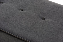 Load image into Gallery viewer, Baxton Studio Marlisa Mid-Century Modern Walnut Finished Wood and Dark Grey Fabric Upholstered Button Tufted Storage Ottoman Bench