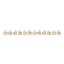 Load image into Gallery viewer, Ribbed Glitter Glass Ball Ornament (Set of 12)