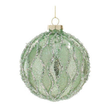 Load image into Gallery viewer, Beaded Mercury Glass Ball Ornament  (Set of 6)
