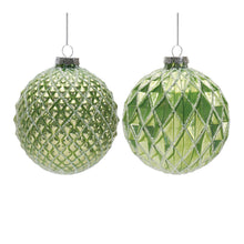 Load image into Gallery viewer, Glittered Harlequin Glass Ball Ornament (Set of 6)
