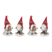 Load image into Gallery viewer, Winter Gnome on Skis Figurine (Set of 2)