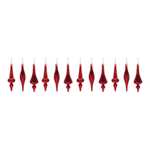 Load image into Gallery viewer, Ribbed Glass Finial Ornament (Set of 12)