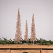 Load image into Gallery viewer, Gold Bottle Brush Pine Tree (Set of 6)
