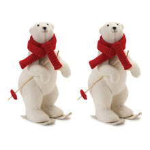 Load image into Gallery viewer, Polar Bear on Skis (Set of 2)