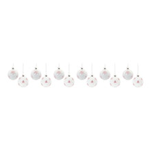 Load image into Gallery viewer, Frosted Snowflake and Tree Ball Ornament (Set of 12)