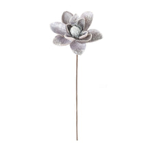 Load image into Gallery viewer, Glittered Magnolia Flower Stem (Set of 2)