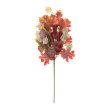 Load image into Gallery viewer, Mixed Fall Foliage Leaf Stem (Set of 2)