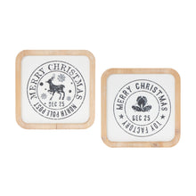 Load image into Gallery viewer, Holiday Mail Stamp Plaque (Set of 12)