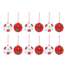 Load image into Gallery viewer, Whimsical Fabric Ball Ornament (Set of 12)