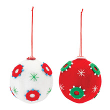 Load image into Gallery viewer, Whimsical Fabric Ball Ornament (Set of 12)
