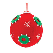 Load image into Gallery viewer, Whimsical Fabric Ball Ornament (Set of 12)