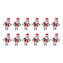 Load image into Gallery viewer, Plush Santa Ornament (Set of 12)