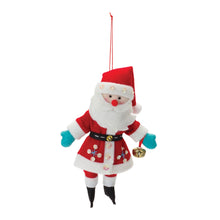 Load image into Gallery viewer, Plush Santa Ornament (Set of 12)